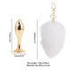 Металева анальна пробка Кролячий хвіст LOCKINK SEVANDA White Bunny-Tail Anal Rose-shape Plug SX0867 фото 7