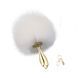 Металева анальна пробка Кролячий хвіст LOCKINK SEVANDA White Bunny-Tail Anal Rose-shape Plug SX0867 фото 1