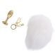 Металева анальна пробка Кролячий хвіст LOCKINK SEVANDA White Bunny-Tail Anal Rose-shape Plug SX0867 фото 3