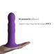 Двошаровий ділдо з вібрацією Adrien Lastic Hitsens 3 Purple, відмінно для страпона, діаметр 4 см, до SO5053 фото 2