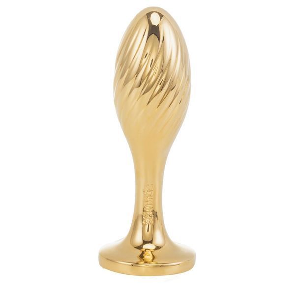 Металева анальна пробка Кролячий хвіст LOCKINK SEVANDA White Bunny-Tail Anal Pear-shape Plug SX0868 фото