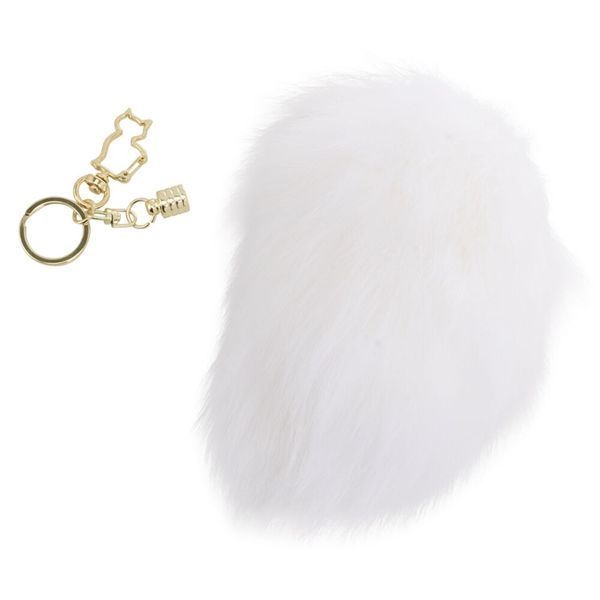 Металева анальна пробка Кролячий хвіст LOCKINK SEVANDA White Bunny-Tail Anal Pear-shape Plug SX0868 фото