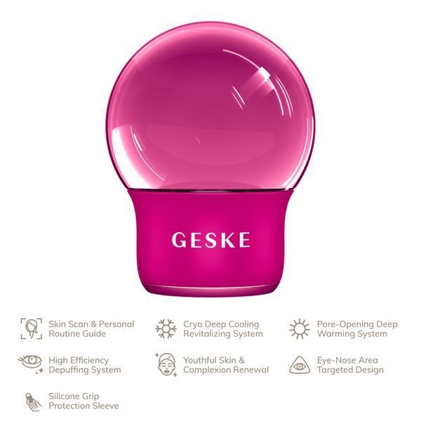 Масажер для обличчя і тіла GESKE Cool&Warm Face and Body Massager 7в1 magenta HB0300 фото