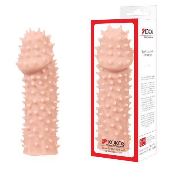 Насадка на член, потовщувальна, стимулюючий рельєф, розмір M - Kokos Extreme Sleeve ES.07 М SO1817 фото