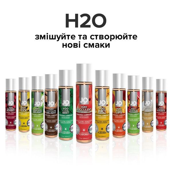 Лубрикант зі смаком Кавуна, на водній основі, без цукру, рослинний гліцерин &ndash; System JO H2O (30 мл) SO1470 фото