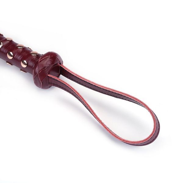 Флогер шкіряний Liebe Seele Wine Red Studded Flogger SO9466 фото