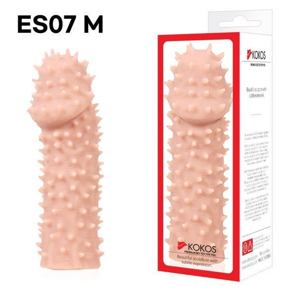 Насадка на член, потовщувальна, стимулюючий рельєф, розмір M - Kokos Extreme Sleeve ES.07 М SO1817 фото