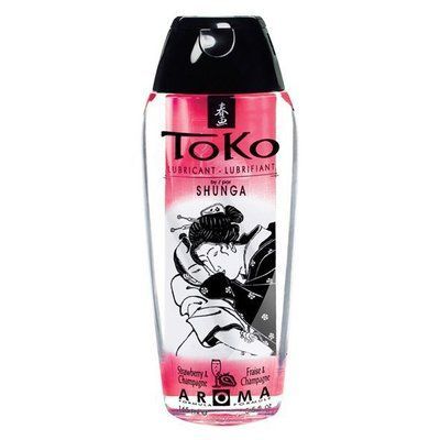 Лубрикант зі смаком Полуничне шампанське, на водній основі &ndash; Shunga Toko AROMA Sparkling Strawberry Wine (165 мл) SO2532 фото