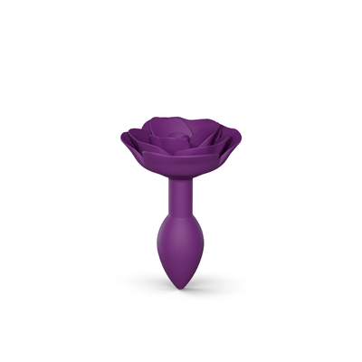 Силіконова анальна пробка з трояндою, розмір S, фіолетова - Love To Love OPEN ROSES S SIZE PURPLE RAIN SO5985 фото