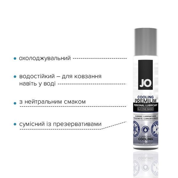 Охолоджуючий лубрикант на силіконовій основі (30 мл) System JO PREMIUM - COOLING SO1436 фото