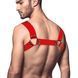 Чоловіча портупея на груди Feral Feelings - Bulldog Harness Red Trasparent SO9306 фото 2