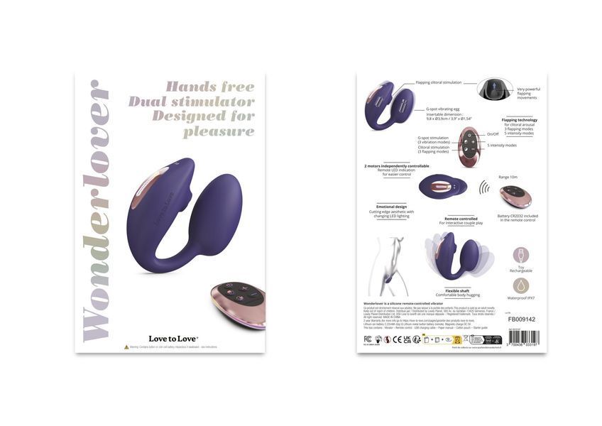 Вакуумний стимулятор з віброяйцем Love To Love Wonderlover MIDNIGHT INDIGO (діаметр 3,9 см) SO9617 фото