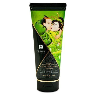 Їстівний масажний крем - Груша та Екзотичний зелений чай (200 мл) Shunga Kissable Massage Cream SO2508 фото
