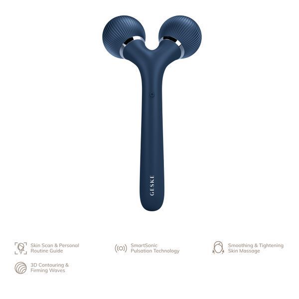 Електронний ультразвуковий ролик для обличчя та тіла GESKE Sonic Facial&Body Roller 4в1 midnight HB0033 фото