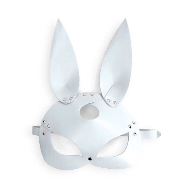 Шкіряна маска зайки, біла - Art of Sex Bunny mask SO9646 фото