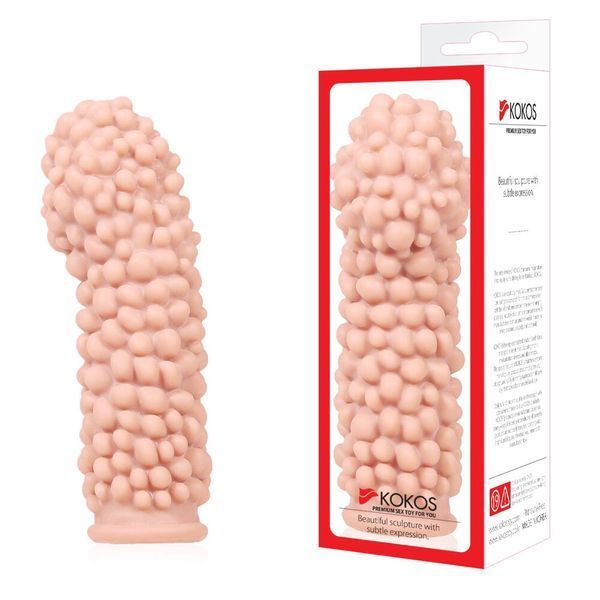 Насадка на член, потовщувальна, стимулюючий рельєф, розмір M - Kokos Extreme Sleeve ES.08 М SO1818 фото