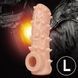 Насадка на член, потовщувальна, стимулюючий рельєф, розмір L - Kokos Nude Sleeve NS 006 L SX1482 фото 3