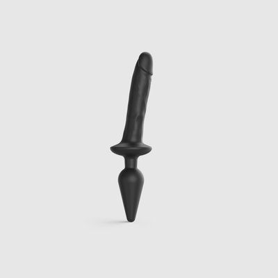Анальна пробка з дилдо 2в1, розмір L, діаметр 4,5/3,4 см - Strap-On-Me SWITCH PLUG-IN REALISTIC DILDO No. 2 SO6828 фото
