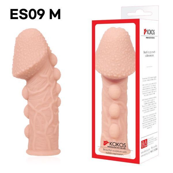 Насадка на член, потовщувальна, стимулюючий рельєф, розмір M - Kokos Extreme Sleeve ES.09 М SO1819 фото
