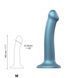 Насадка для страпону Strap-On-Me Mono Density Dildo M Blue, діам. 3,3 см, одношаровий силікон, гнучк SO3569 фото 3