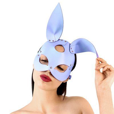 Шкіряна маска зайки, лавандова - Art of Sex Bunny mask SO9648 фото