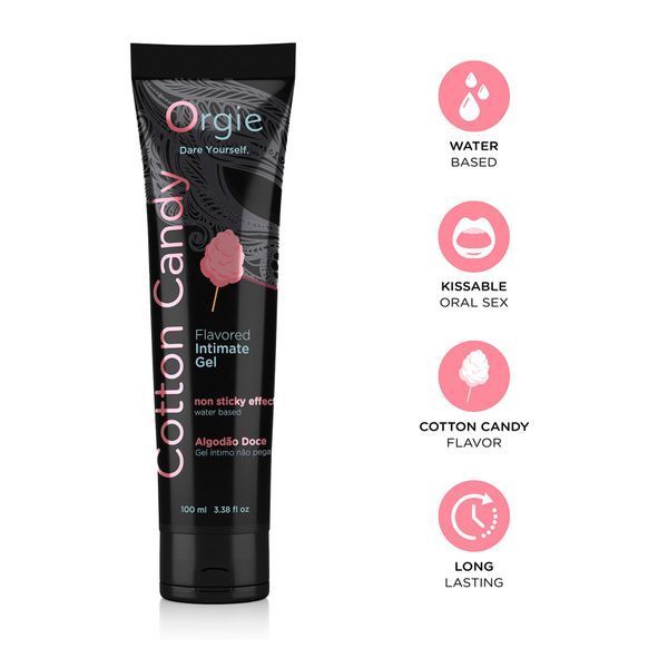 Лубрикант зі смаком Цукрова вата, на водній основі &ndash; Orgie Lube Tube Cotton Candy (100 мл) SX1522 фото