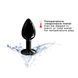 Металева анальна пробка з чорним кристалом, розмір S - Dorcel Diamond Plug SO7808 фото 4