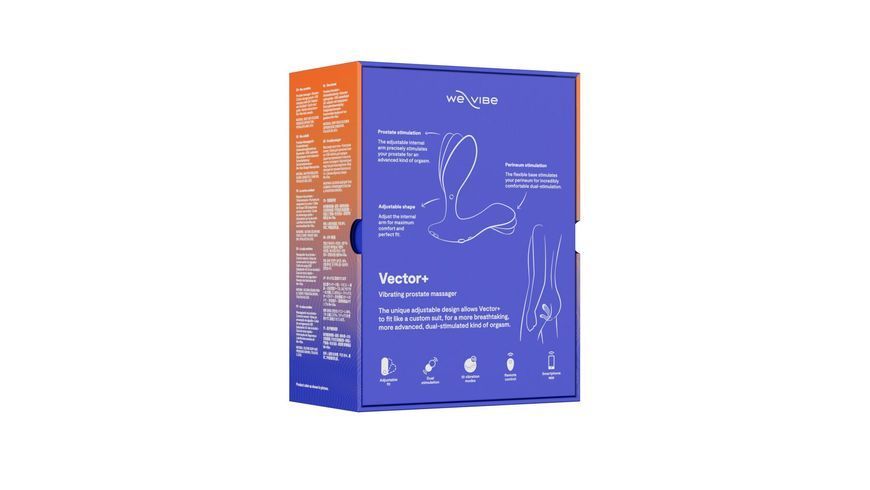Смарт-вібромасажер простати, пульт ДУ, регульований кут нахилу We-Vibe Vector+ ROYAL BLUE SO8242 фото