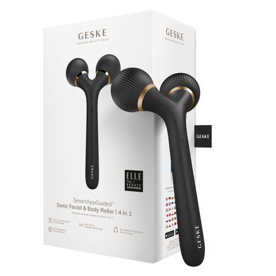 Електронний ультразвуковий ролик для обличчя та тіла GESKE Sonic Facial&Body Roller 4в1 gray HB0030 фото