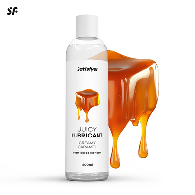 Лубрикант на водній основі з ароматом карамелі - Satisfyer Juicy Lubricant Creamy Caramel water based, 300 мл SX2718 фото
