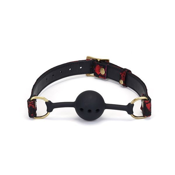 Силіконовий кляп з мереживом Liebe Seele Victorian Garden Ball Gag SO9470 фото