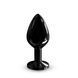 Металева анальна пробка з чорним кристалом, розмір M - Dorcel Diamond Plug SO7809 фото 2