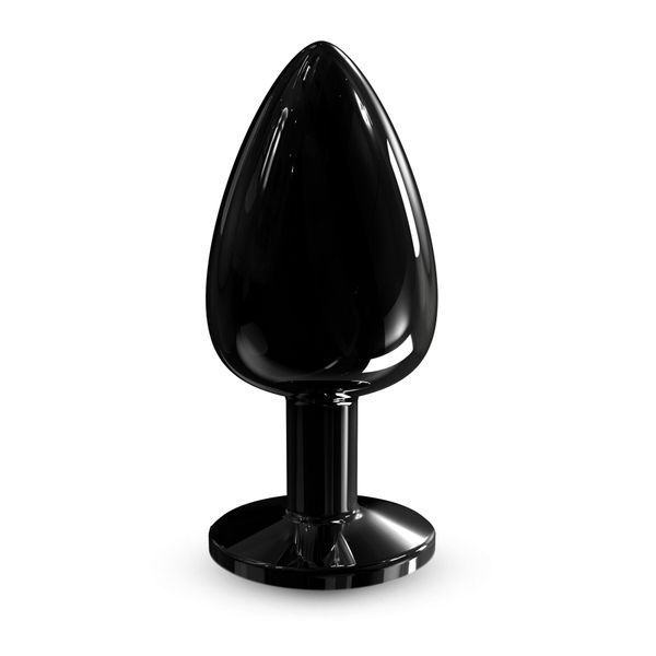 Металева анальна пробка з чорним кристалом, розмір L - Dorcel Diamond Plug SO7810 фото