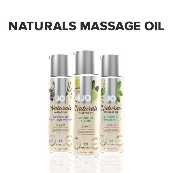 Масажна олія з натуральними ефірними оліями Кокос та Лайм, JO Naturals Massage Oil Coconut&Lime 120 мл SO6164 фото