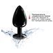 Металева анальна пробка з чорним кристалом, розмір L - Dorcel Diamond Plug SO7810 фото 4