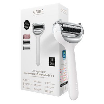 Ролер для голкової мезотерапії обличчя та тіла GESKE MicroNeedle Face&Body Roller 9в1 white HB0025 фото