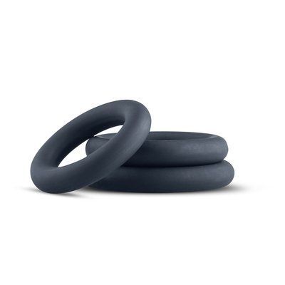 Набір ерекційних кілець Boners 3-Piece Cock Ring Set Grey (діаметр 3 см, 3,3 см та 4,4 см) SO8844 фото