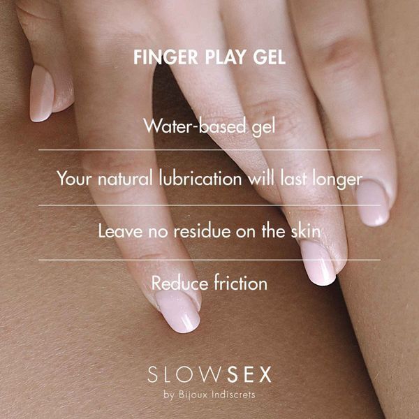 Гель-змазка для мастурбації, смак і аромат Кокосу - Bijoux Indiscrets Slow Sex Finger play gel (30 мл) SO5901 фото