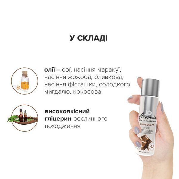 Натуральна масажна олія Шоколад (120 мл) System JO Aromatix &mdash; Massage Oil SO6767 фото