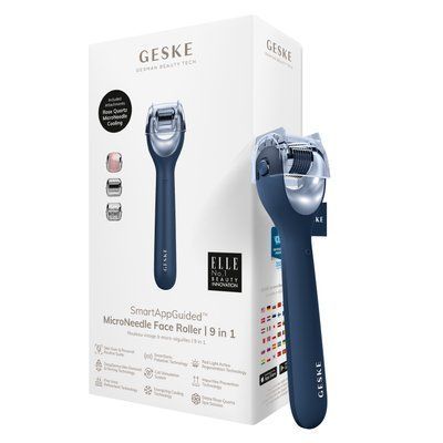 Електронний ролер для обличчя з мікроголками GESKE MicroNeedle Face Roller 9в1 midnight HB0188 фото