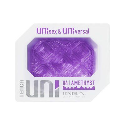 Міні-мастурбатор Tenga UNI Amethyst, аметистовий (з квадратними виступами) SO9808 фото