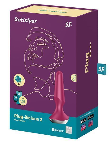 Анальна смарт-вібропробка рожева - Satisfyer Plug-ilicious 2 Berry SO5443 фото
