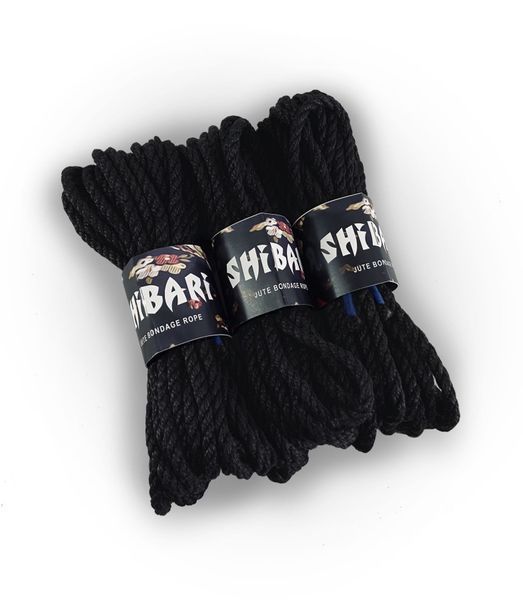 Джутова мотузка для шибарі, 8 м, чорна - Feral Feelings Shibari Rope SO4004 фото