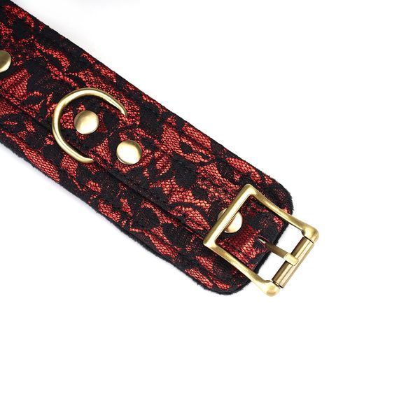 Шкіряні наручники з мереживом Liebe Seele Victorian Garden Wrist Cuff SO9473 фото