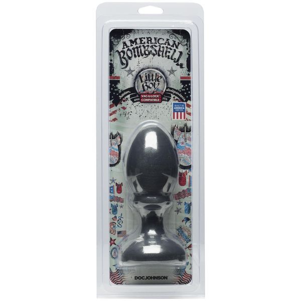 Анальна пробка, діаметр 5,6 см - Doc Johnson American Bombshell Little Boy Gun Metal SO4538 фото