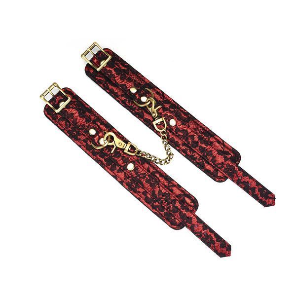 Шкіряні наручники з мереживом Liebe Seele Victorian Garden Wrist Cuff SO9473 фото