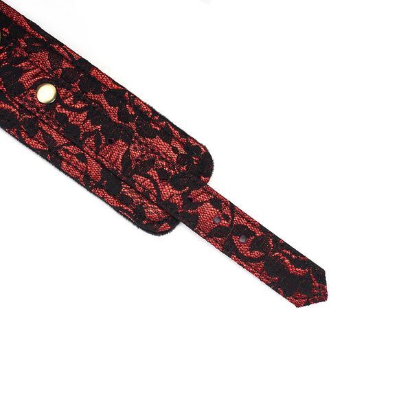 Шкіряні наручники з мереживом Liebe Seele Victorian Garden Wrist Cuff SO9473 фото