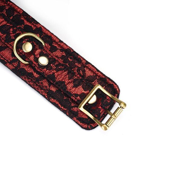 Шкіряні наручники з мереживом Liebe Seele Victorian Garden Wrist Cuff SO9473 фото