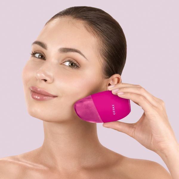 Масажер для обличчя GESKE Cool&Warm Eye and Face Massager 7в1 magenta HB0289 фото