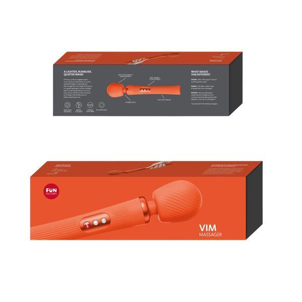 Вібромасажер, суперпотужний та легкий, до 6 годин роботи - Fun Factory VIM Vibrating Wand sunrise orange SX0919 фото